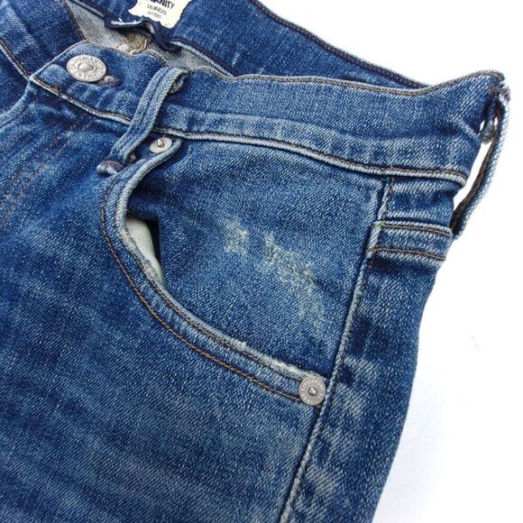 CITIZENS OF HUMANITY Elsa Mid Rise Slim Fit Crop Jeans 25 Dark Wash Denim Ankle - Picture 7 of 12